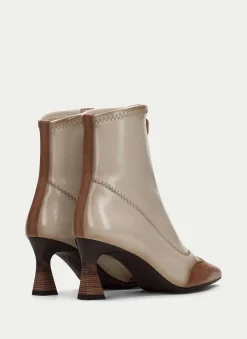 Clearance Botin Dalia Apricot Marfil Mujer Botin