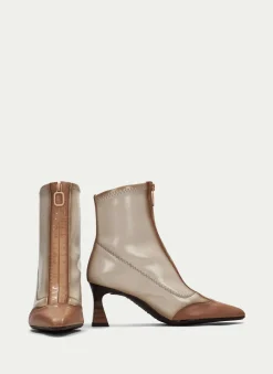 Clearance Botin Dalia Apricot Marfil Mujer Botin