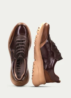 Hot Deportivo Polinesia Cuero Marron Mujer Deportivos