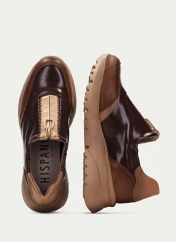 Clearance Deportivo Polinesia Cuero Marron Mujer Deportivos