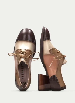 Shop Derby Charlize Marron Marfil Mujer Derby