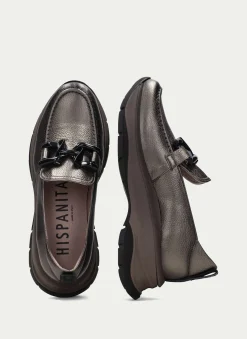 Fashion Mocasin Alaska Plomo Mujer Mocasines