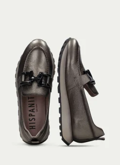 Fashion Mocasin Loira Plomo Mujer Mocasines